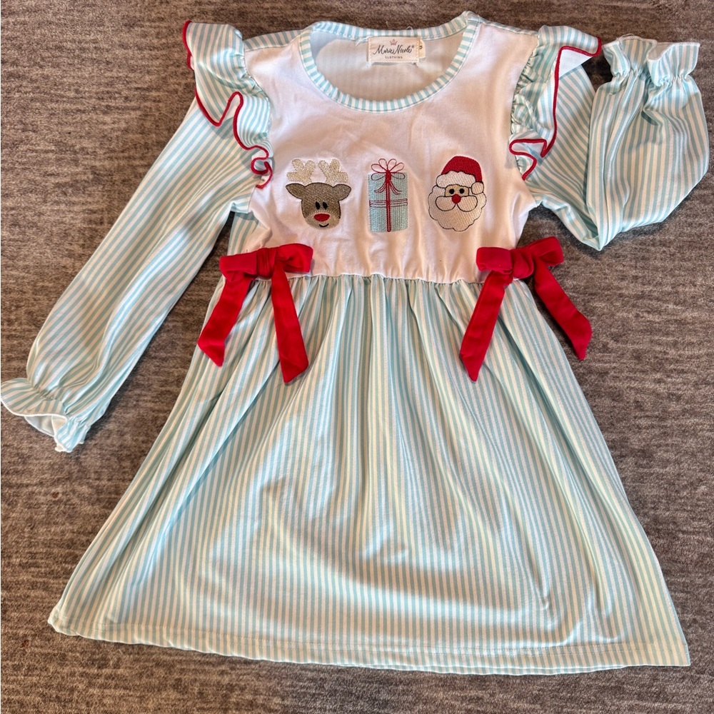 Marie Nicole Christmas embroidered dress